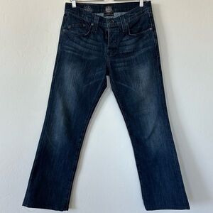 Rock & Republic Straight Leg Dark Wash Jeans Altered Hem 29” Inseam Size 33